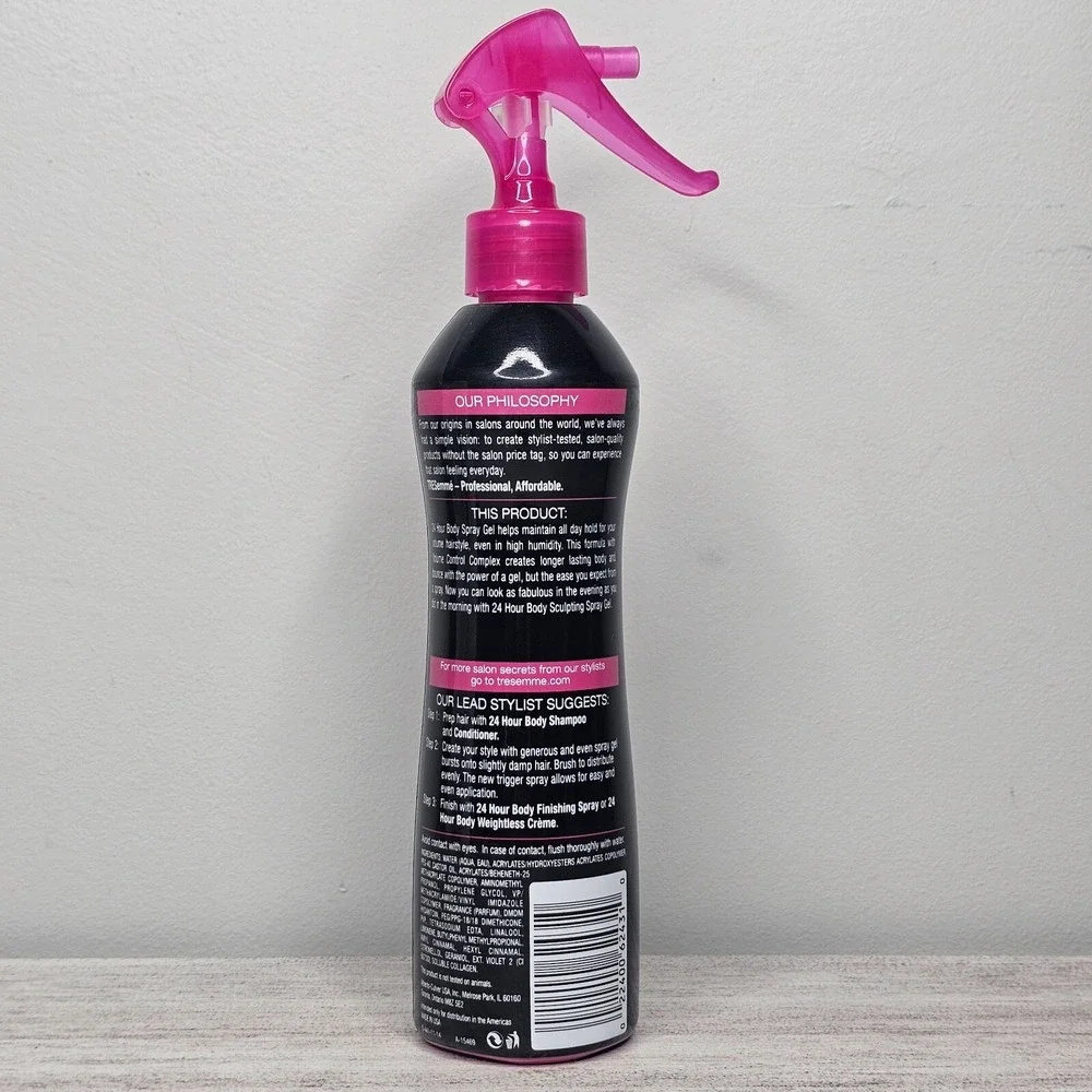 TRESEMME 24 Hour Body Sculpting Spray Gel Touchable Volume 8 oz NEW Discontinued